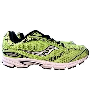 Saucony Fastwitch 4 Running Shoes Women 11.5 Lime‎ Green Excellent Zebra Print